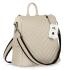 Rucsac tip geanta de dama din piele naturala DiAmanti Otello Beige